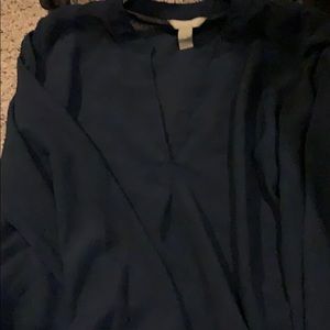 Banana Republic navy blue blouse size medium
